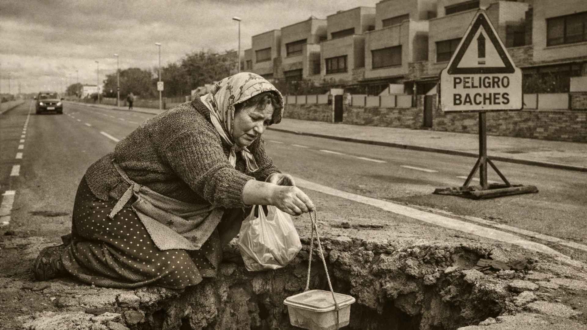 Una apenada abulense intenta hacer llegar alimentos a su hijo